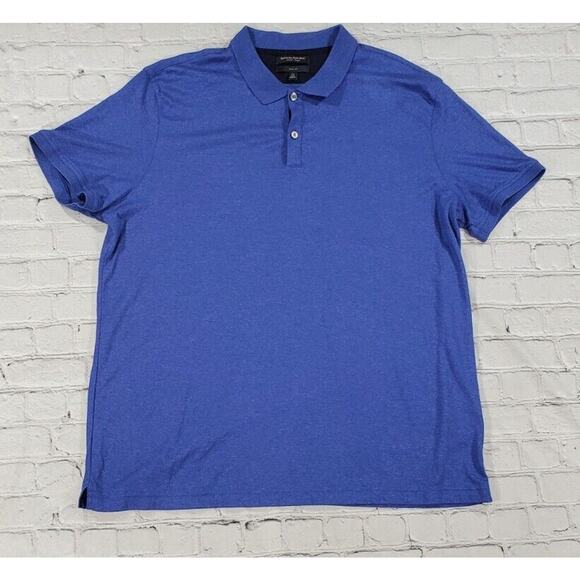 Banana Republic Luxury Touch Slim Fit Polo Shirt Blue MENS SIZE XXL - Picture 1 of 6